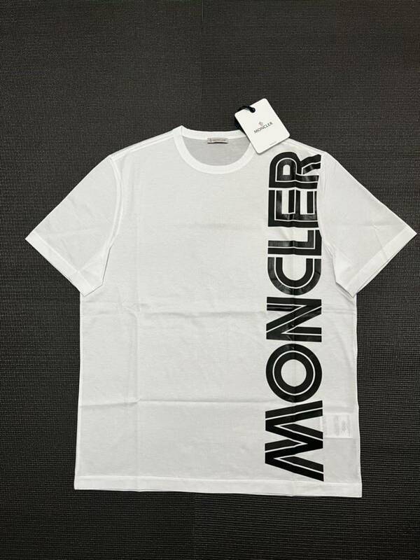 新品 モンクレール MONCLER 最高級　Tシャツ　　ビッグロゴ　白　XL　コットン１００％　モンクレールジャパンタグ付き正規品