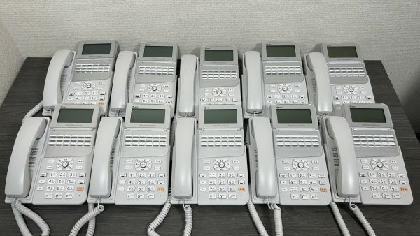 【１０台セット】NTT ZX-(18)IPTEL-(1)(W) １８ボタンIP標準電話機 21年製 f