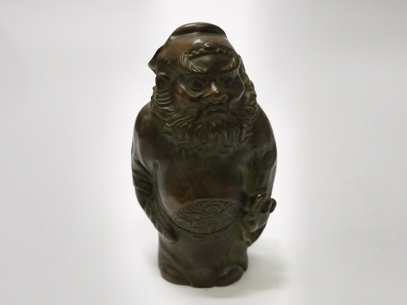 銅製置物　鍾馗の像　神像　風水鎮物　中国美術　インテリア置物