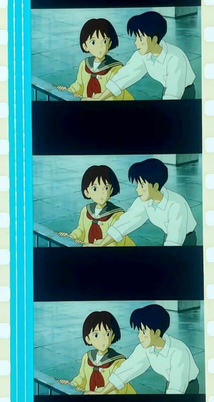 『耳をすませば (1995) WHISPER OF THE HEART』35mm フィルム 5コマ スタジオジブリ 映画 雫 聖司 屋上デート Film レア Studio Ghibli