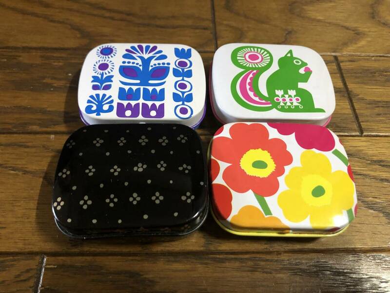 クリックポスト送込♪マリメッコ♪marimekko♪レア　ウニッコ　ムイヤ　カンテレーン等　プチ　ミニ缶　薬ケース