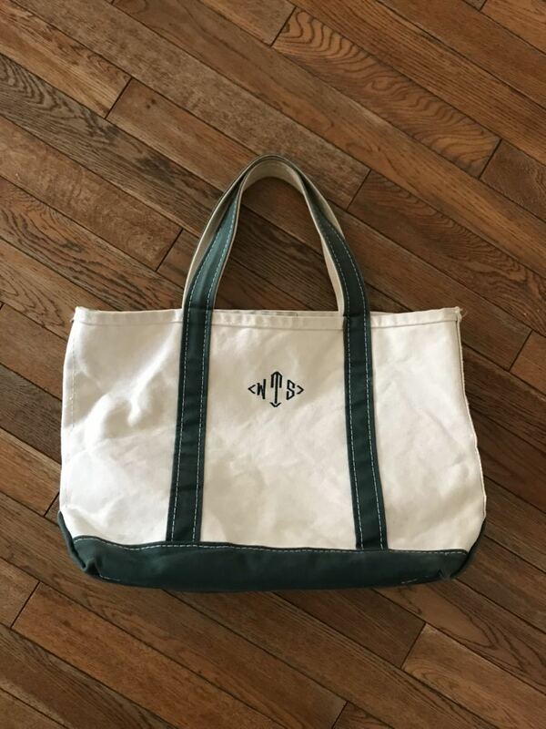 L.L.Bean BOAT AND TOTE USA製 グリーン エルエルビーン トート アメリカ製