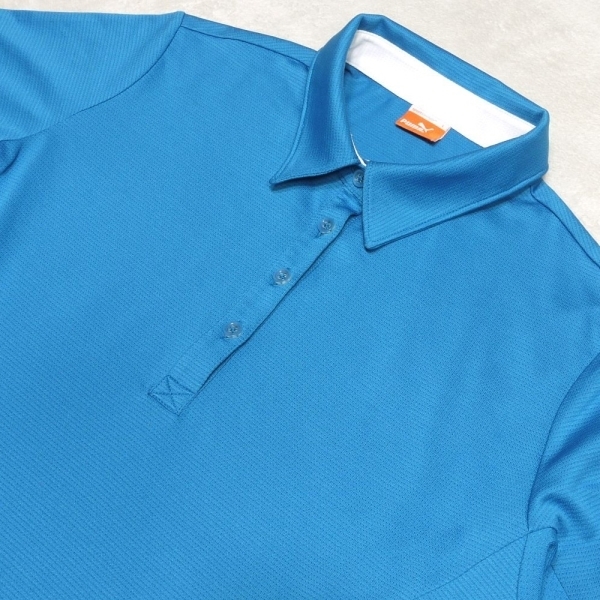 ☆美品 プーマ puma ゴルフ レディース ウィメンズ ゴルフシャツ 半袖 ポロシャツ Lサイズ 青