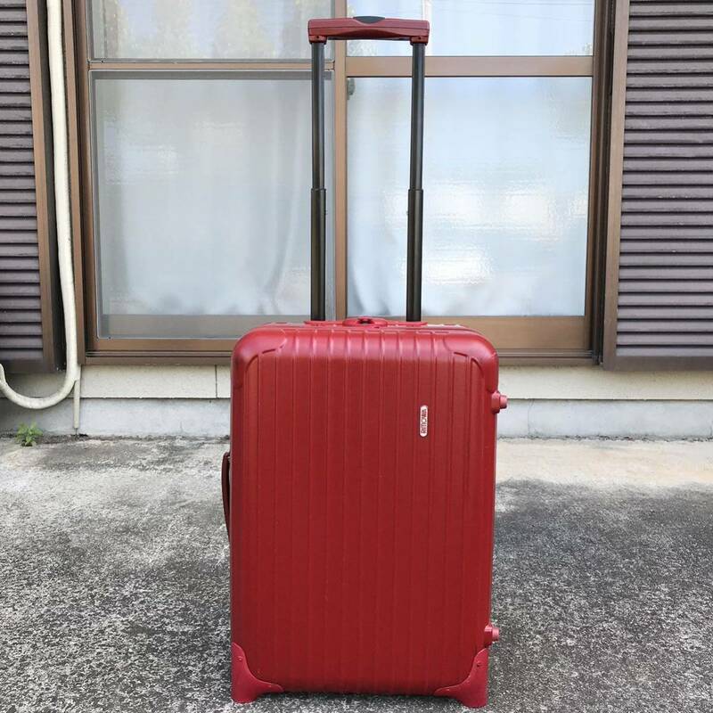 【リモワ】本物 RIMOWA スーツケース 赤色系 キャリーケース サルサ SALSA キャリーバッグ 旅行かばん トラベルケース メンズ レディース