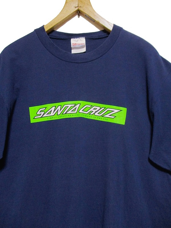 90s 00s Vintage USED 古着　SANTA CRUZ BICYCLES 初期 サンタクルーズ バイシクルズ Tシャツ　ネイビー Hanes Lサイズ USA/MEXICO