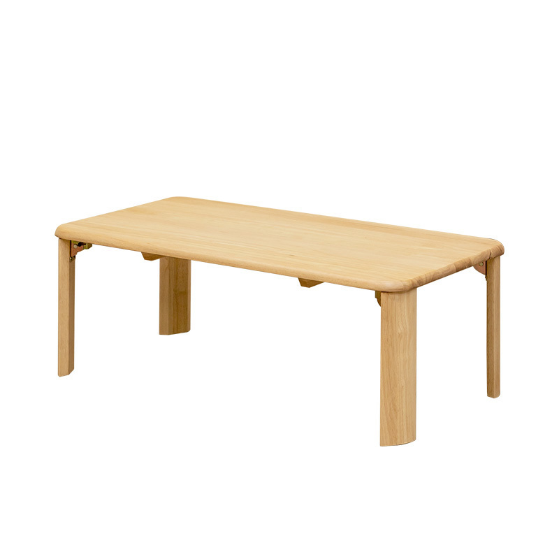 折りたたみテーブル 90cm 天然木製 ちゃぶ台 長方形 座卓 WZ-950(NA)