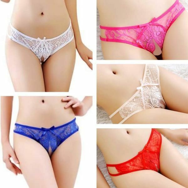 5枚セット ☆ セクシー オープン クロッチ ショーツ ☆ レディース 穴あき パンツ パンティ Tパック 可愛い 下着 w14