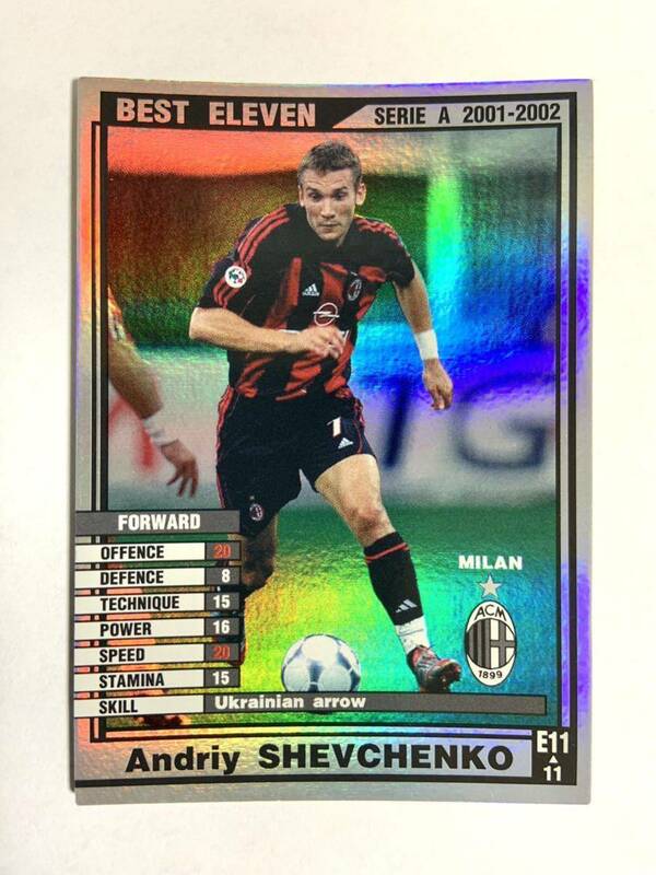 WCCF 2001-2002 アンドリー・シェフチェンコ Panini 01-02 AC ミラン