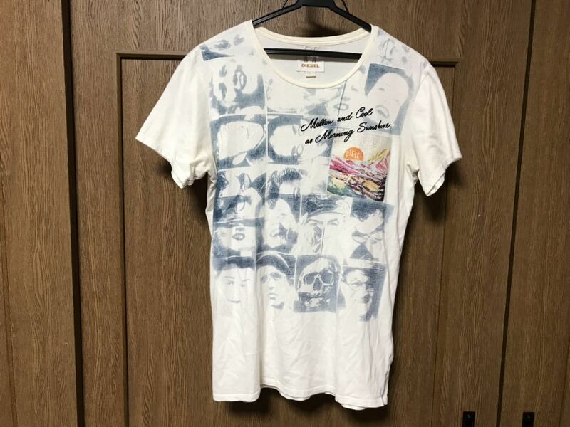 ディーゼル DIESEL 半袖Tシャツ S 白 メンズ