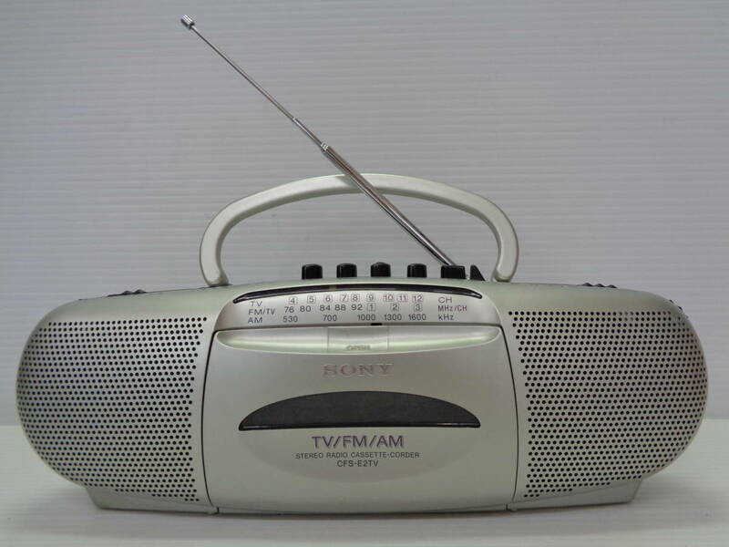 ★SONY　ソニー　ステレオラジオカセットレコーダー　TV/FM/AM　ラジカセ　CFS-E2TV　2002年製★