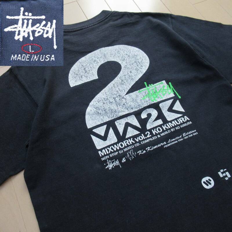 ★即決送込★プロモ非売品Tee 90s STUSSY USA製 old oldstussy ステューシーオールド 半袖 T-shirs Tee Tシャツ M l xl