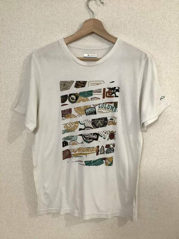 COLUMBIA コロンビア　プリントTシャツ　半袖Tシャツ　アウトドア　ストリート　キャンプ　古着　メンズ