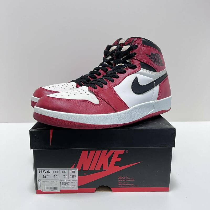 NIKE AIR JORDAN1 HIGH THE RETURN CHICAGO ジョーダン1 .5 ハイザリターン ナイキ スニーカー US8.5 26.5cm 768861-601