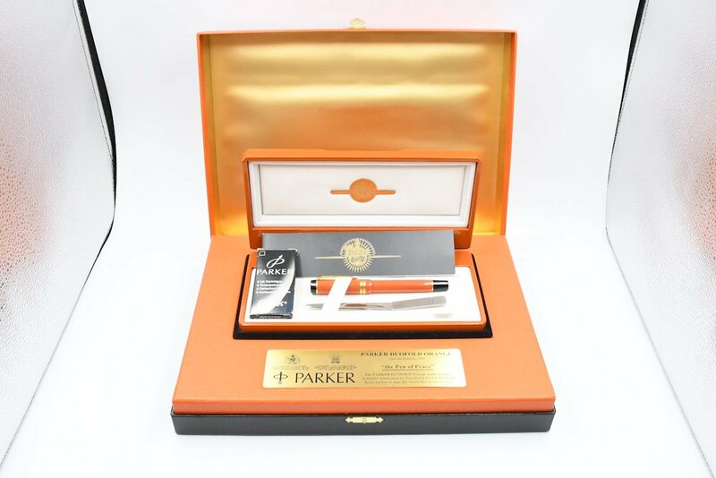 PARKER パーカー DUOFOLD デュオフォールド ORNGE Special Edition 1998 "the Pen of Peace" 万年筆 18K 20749642