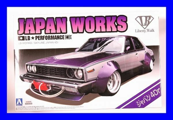 ●未組立て自動車プラモデル LBワークス JAPAN WORKS アオシマ ジャパン４Dr No.1D0071