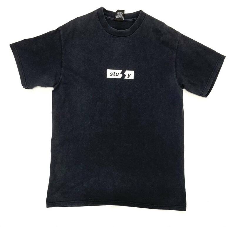 00s stussy Tシャツ 黒 M ステューシー フロッキープリント