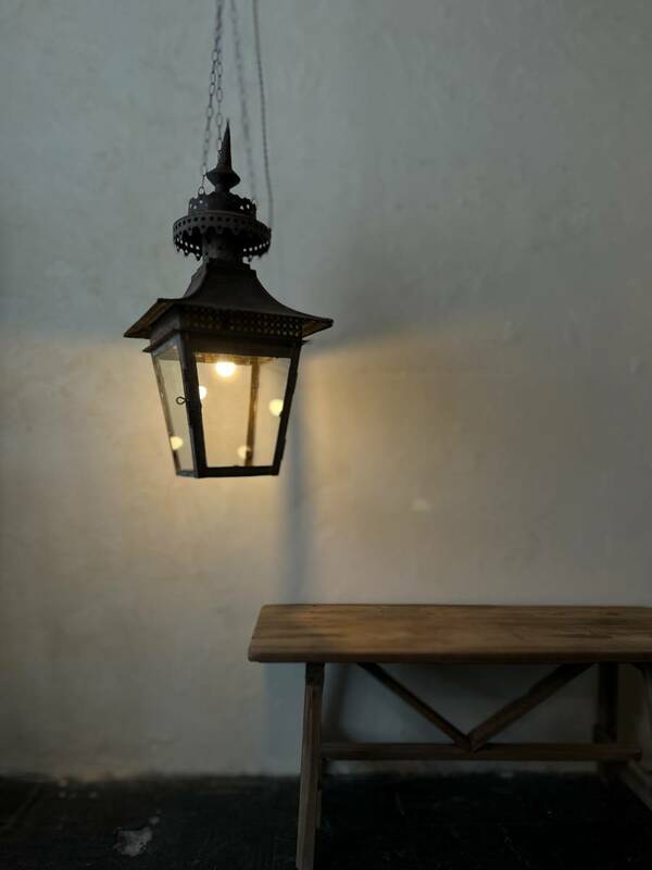 アンティーク　ビンテージ　照明　吊り下げランプ　ランプ　リペア照明　インテリア　古道具　古家具　アイアン　鉄製　アート　オブジェ