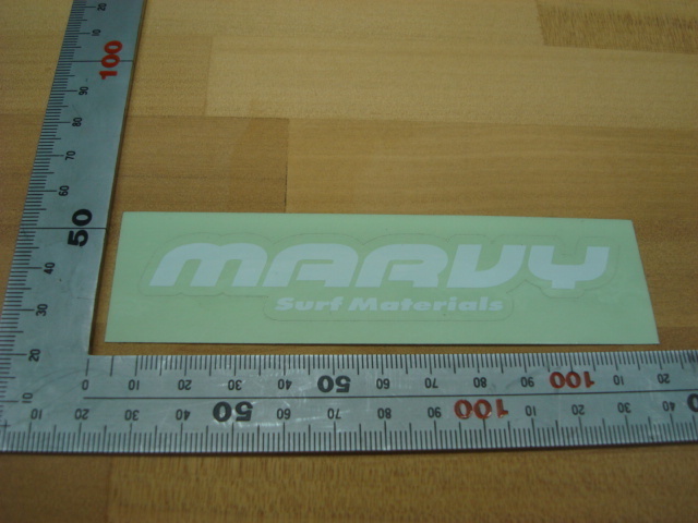 新品 MARVY WETSUITS (マーヴィーウエットスーツ) ロゴステッカー ホワイト（小）