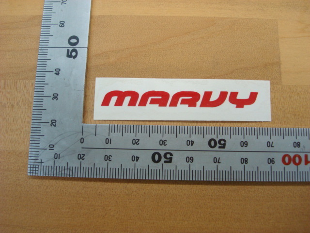 新品 MARVY WETSUITS (マーヴィーウエットスーツ) ロゴカッティングステッカー レッド（小小）