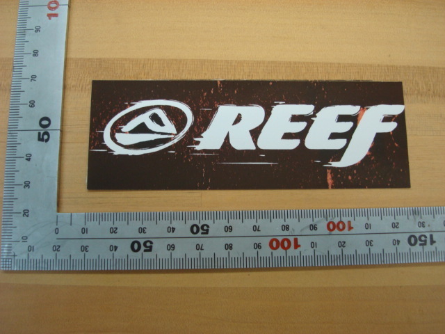 新品 REEF (リーフ)ステッカー（ロゴ＆柄）ホワイトロゴ（紙製）（中）