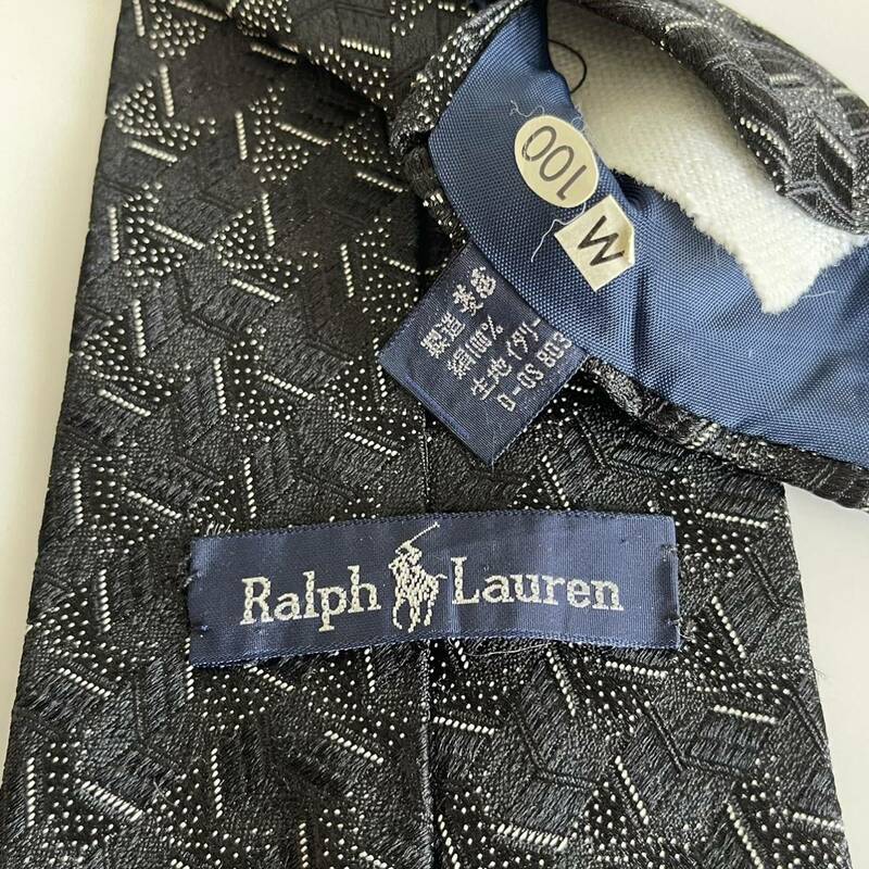 RALPH LAUREN（ ラルフローレン) 黒模様ネクタイ