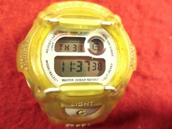 GS5O3）★完動腕時計★CASIO カシオ BABY-G Gショック系BG-370 イエロー