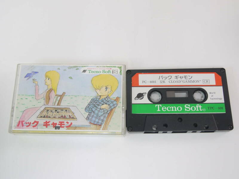 275 Tecno Soft バックギャモン PC-8001 PC用 カセットテープ ケース付 PCゲーム