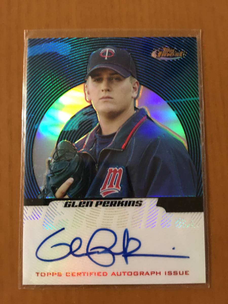 【元Twins/Glen Perkins/MLB通算409G,120SV】2005 Topps Finest Blue Refractor Auto 147/299