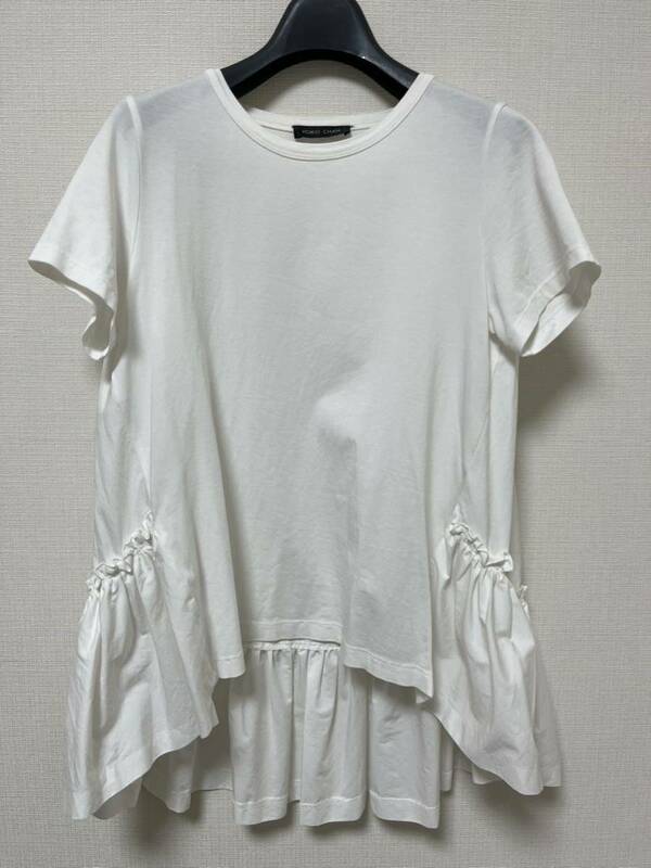 【送料無料】ヨーコチャン YOKOCHAN Tシャツ 白T デザインTシャツ サイズ38 中古 美品 人気 送料込み