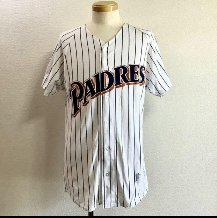 USA製 90s ラッセルアスレチック RUSSEL ATHLETIC ベースボールシャツ M サンディエゴパドレス San Diego Padres ユニフォーム MLB 古着