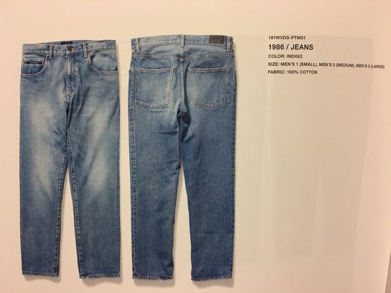 国内正規品 新品 18ss DESCENDANT 1986 / JEANS INDIGO サイズ1 タグ付 ディセンダント デニム インディゴ Sサイズ ジーンズ パンツ