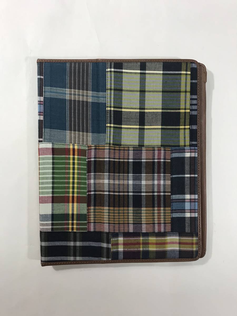 新品 12061 メディア ケース polo ポロ ラルフローレン iPad マドラス チェック パッチワーク