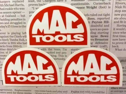 MAC TOOLS マックツールズ／ステッカー 3枚セット デカール アメリカン雑貨 耐水 車 バイク アドバタイジング カーアクセサリー USA ロゴ