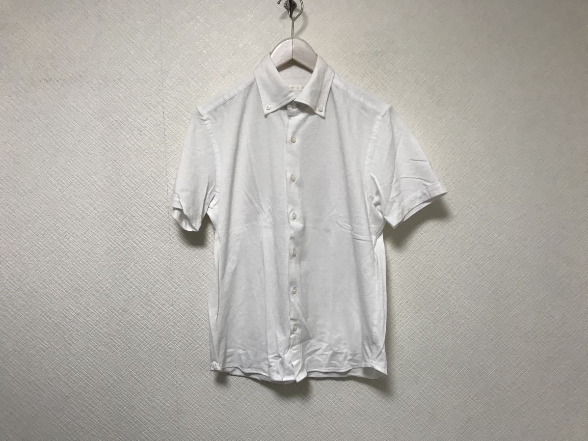 本物エディフィスEDIFICEコットンドレス半袖シャツメンズサーフアメカジミリタリービジネススーツL白ホワイト48