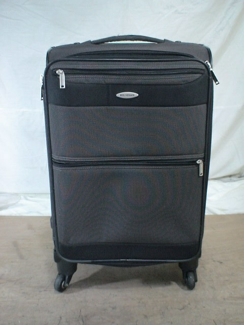 3076　BON VOYAGE　グレー スーツケース　キャリケース　旅行用　ビジネストラベルバック