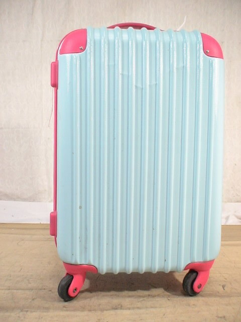 3151　Travelhouse　水色×ピンク TSAロック付　スーツケース　キャリケース　旅行用　ビジネストラベルバック