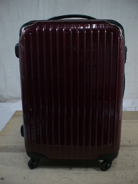 3188　紫×黒 TSAロック付　スーツケース　キャリケース　旅行用　ビジネストラベルバック