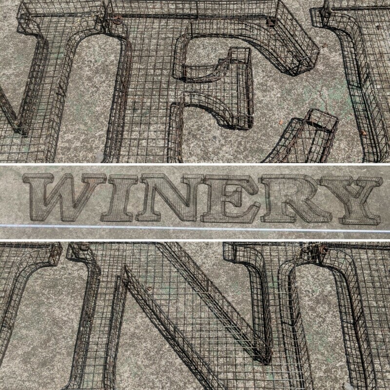 アルファベット看板 ワイナリー 壁掛け看板 立体式 大型看板 WINERY サイン #店舗什器 #ワイン #ワインバル #ワインバー 