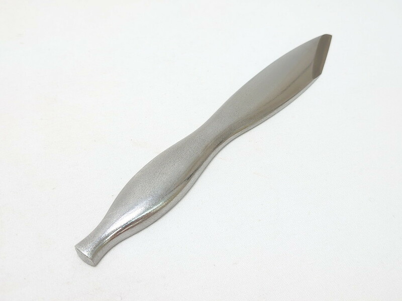 R-063359　藤原良明(加藤真平)作　切り出し　珍しい形　全長222mm　小刀(短刀、ナイフ、刃物)(R-063359)