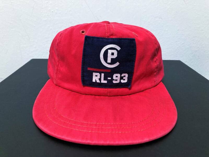 ラルフローレン ロングビル サイズM オリジナル CPRL-93 赤 キャップ USA製 つば長 ヴィンテージポロ 90's USA RL-92 RL-2000 COUNTRY