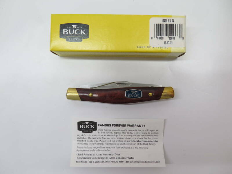 ⑪　BUCK　STOCKMAN　0301RWS-B　7457　バック　ストックマン　３ブレードフォールディングナイフ
