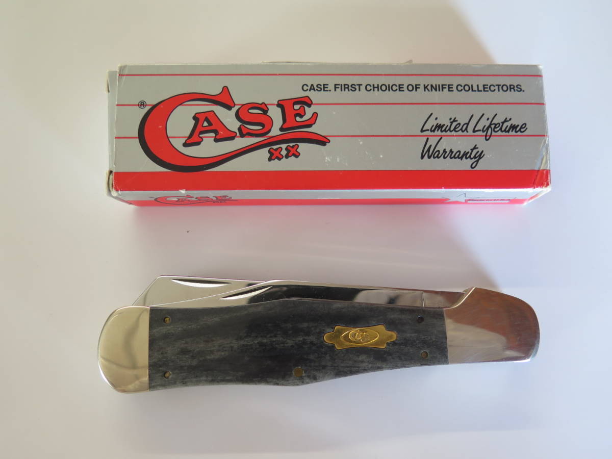 No.26　CASE XX WINSTON CUP CHAMPION　1991　USA　ケースXX　2ブレード折り畳みナイフ　サドルホーン　グレー