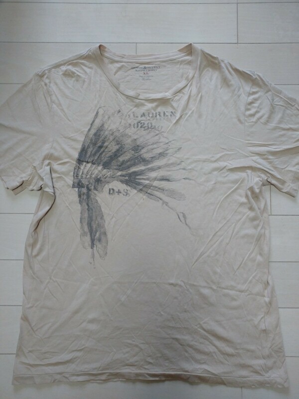 DENIM&SUPPLY（デニムアンドサプライ） RALPH LAUREN（ラルフローレン） ネイティブプリントTシャツ カラー:ベージュ系 表示サイズ:XL