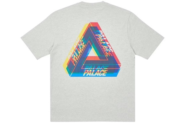 新品未着用 Palace Tri-Ferg Colour Blur T-shirt Grey Marl