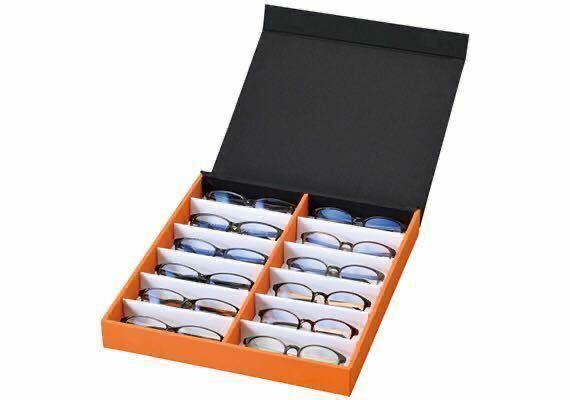 定価12,100円 メガネケース サングラスケース メガネ サングラス 眼鏡 収納ケース 12本収納可能 コレクションケース ディスプレイ 新品