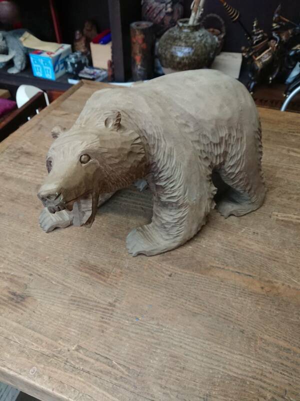 北海道 アイヌ 木彫り熊ａ
