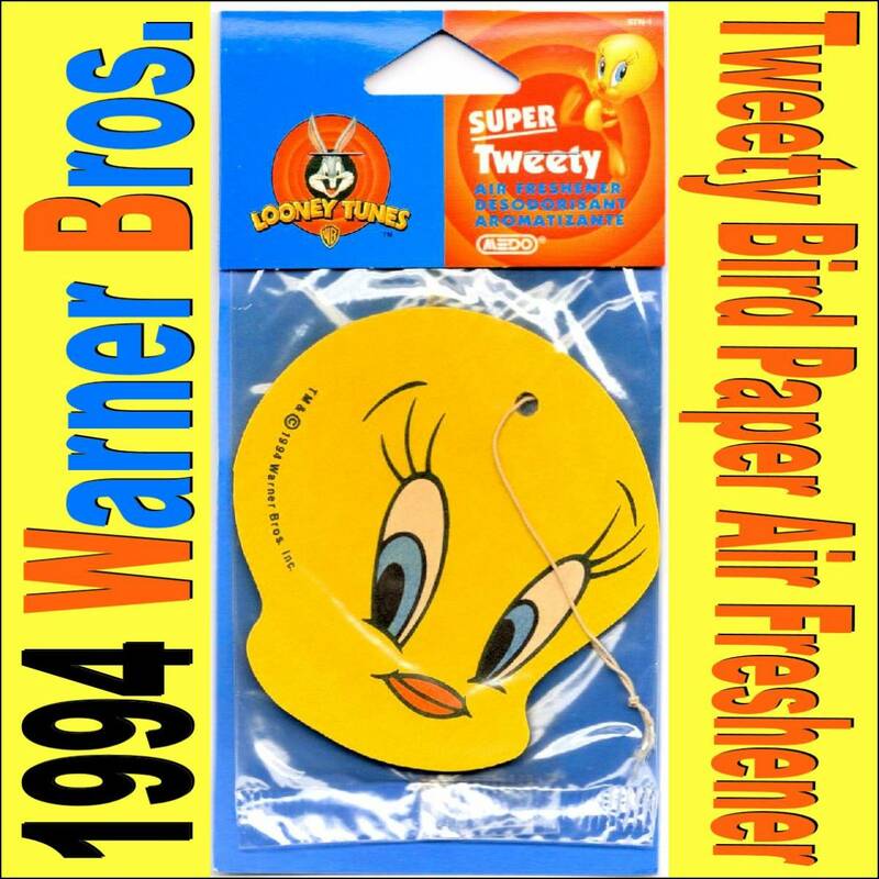トゥイーティー Tweety Bird Paper Air Freshener ペーパーエアーフレッシュナー 芳香剤 1994 Warner Bros. 90s Looney Tunes ヴィンテージ