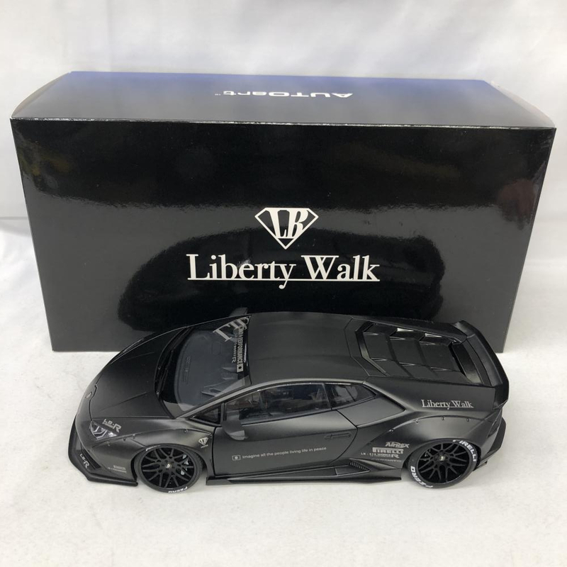 【中古】1/18 オートアート リバティーウォーク LB-WORKS ランボルギーニ ウラカン (マット・ブラック)[240091302781]