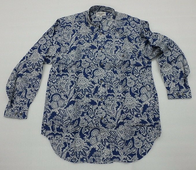 タグ付！F.MACHINE レーヨンシャツ ブルー レーヨン90％ 日本製 size:M 38 囗T巛