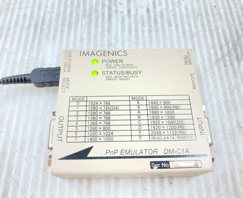複数入荷　●IMAGENICS　プラグアンドプレイエミュレーター　DM-C1A　中古品